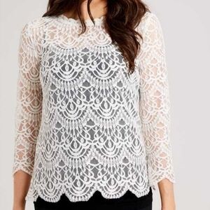Altar'd State Ivory Lace Top